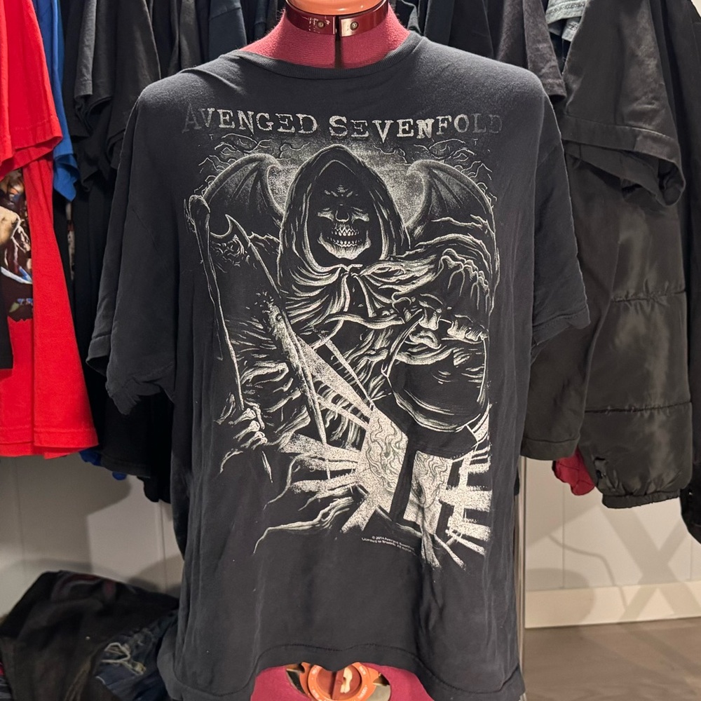 Avenged Sevenfold 2013 "Reaper Lantern" black t-shirt Size M Y2K